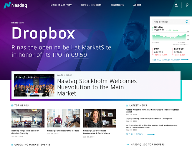 Nasdaq Website